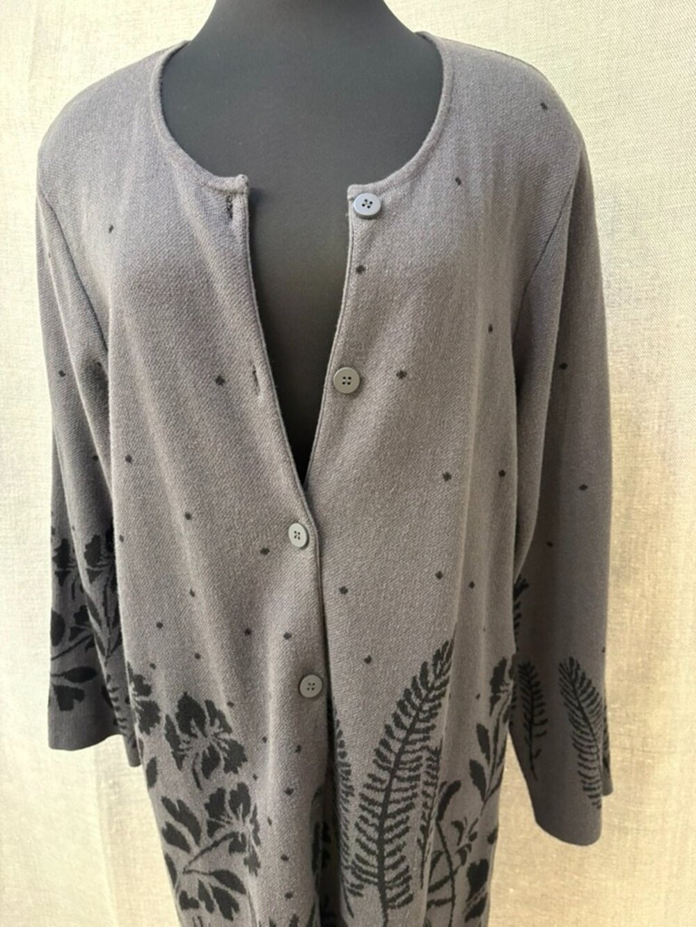 Gudrun Sjoden Dawn Long Cardigan, Ash Grey XL - Picture 5 of 11